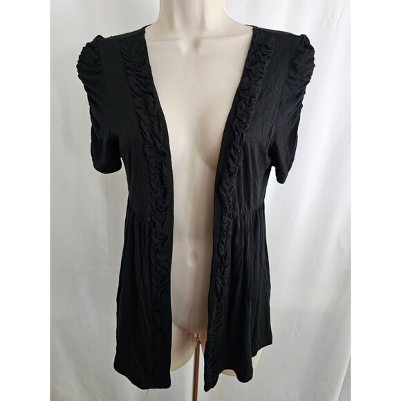 Maurices Tunic Womens Black Open Front Tunic Size Small - Picture 1 of 7